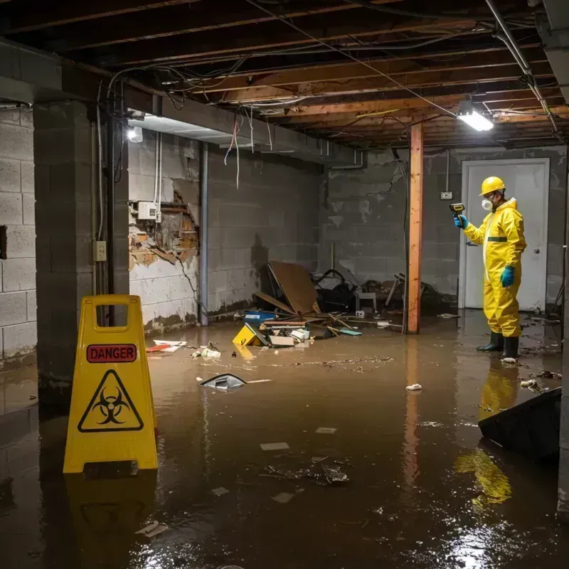 Flooded Basement Electrical Hazard in Jal, NM Property