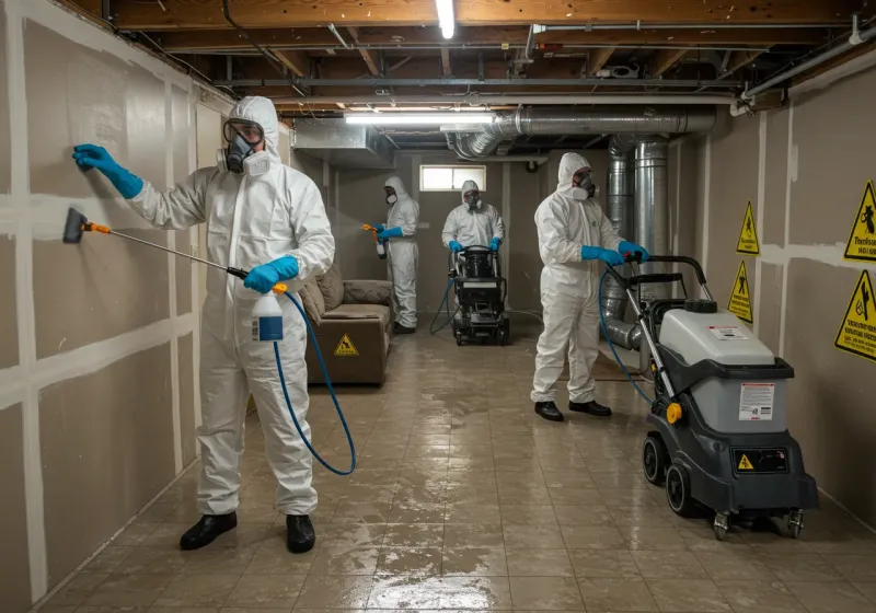 Basement Moisture Removal and Structural Drying process in Jal, NM